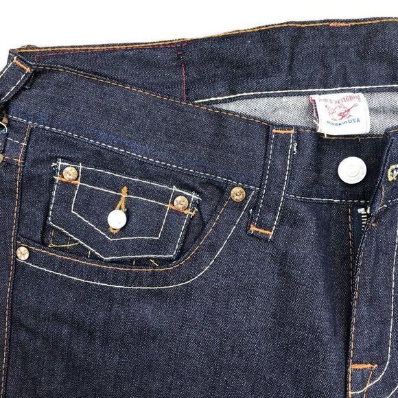 Brand New Vintage True Religion Embroidered Jeans Size 34 JOEY Blue - Picture 11 of 11